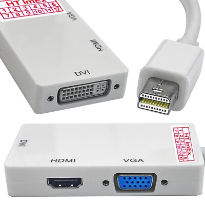 Mini DisplayPort to HDMI DVI Display Port 3 in 1 Converter von HT-imEx