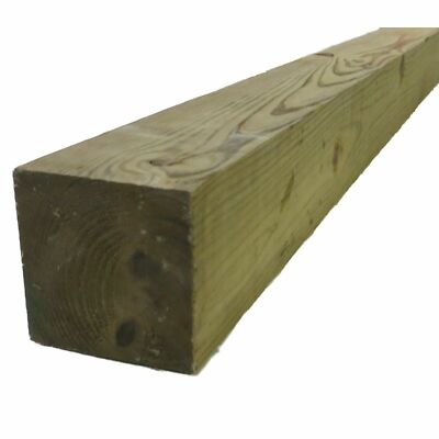 75mmx75mm 3"x3" Green Treated Timber Garden Wooden Fence Post Incised ...
