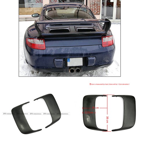 2pcs Rear Trunk Boot OEM Vents Trim Cover Addon For Porsche 997 FRP