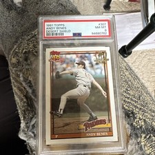 1991 TOPPS DESERT SHIELD #307 ANDY BENES PSA 8 PADRES
