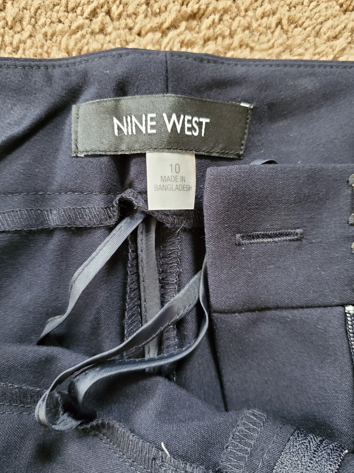 NWT NINE WEST Women's THE TROUSER & THE MODERN Pants Royal & Navy Blue Size 10 image 6