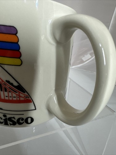 Vintage San Francisco Bay Golden Gate City Scape Rainbow Cup Mug SNCO Japan - Picture 6 of 7