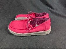 Hey Dude Wendy Y Stretch Canvas Youth Size 13 Pink Slip-On Shoes 41281-680 S14