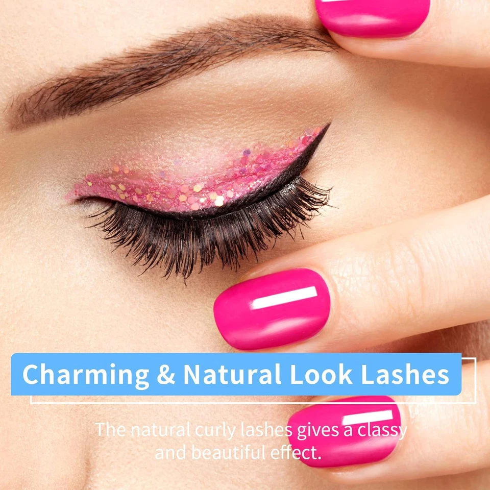 Magnetic Eyelashes Kit, Long Lasting and Reusable Magnetic Lashes Natural Look,  - Image 3 of 4