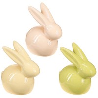 Dekofigur Keramik Hase Ostern Modern Tischdeko FrüHling, 3 StüCk