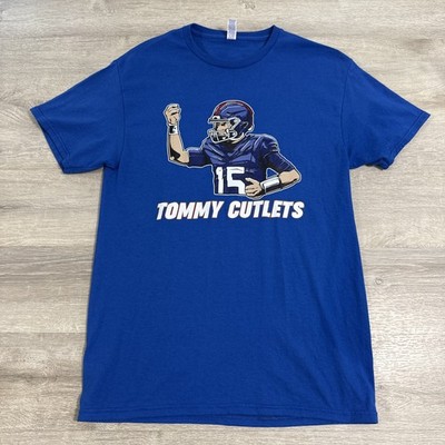 New York Giants Shirt Tommy DeVito Men's Blue Football Tee Medium 50% Cotton