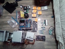 Parts lot with Motherboard, CPUs, GPUs, RAMs,...
