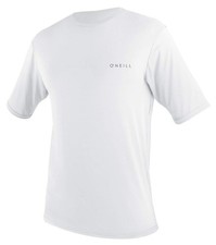 O'Neill Men's Basic Skins Upf 30 Short Sleeve Sun Shirt Large White