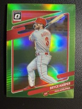 2021 Donruss Optic BRYCE HARPER Lime Green Prizm #176 Philadelphia Phillies