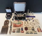 VTG Junk Drawer Lot ~ Chanel/Maglite/Le Chic/Oneida/Bakelite/Costume Jewelry 45+