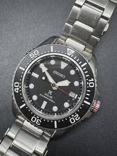 Junk Seiko Prospex SBDJ051 Solar Diver Scuba V157-0DP0 Black Dial Watch