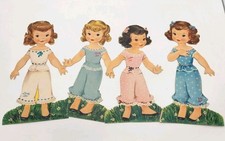 1954 LINDY-LOU CINDY-SUE Debbie Lee Betty Ann Paper dolls CUT ORIG Merrill Co
