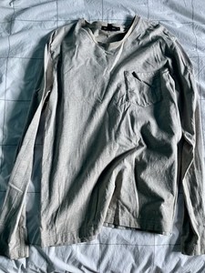 Club Monaco L Long Sleeve Beige Shirt