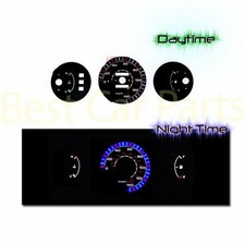 Black Indiglo El Gauges Kit Glow Blue Reverse For 92-95 Civic Dx Mt Only