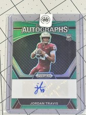 2024 Prizm Draft Picks Jordan Travis #DPA-JTS Jets Auto Green Prizm