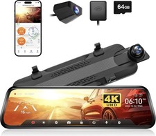 WOLFBOX G930 4K Dashcam R�ckspiegel Front & Heck GPS WLAN 64GB Touchscreen