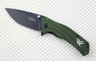 1870OLBLKVT Kershaw Knockout A/O Olive aluminum handle plain blade New Blem