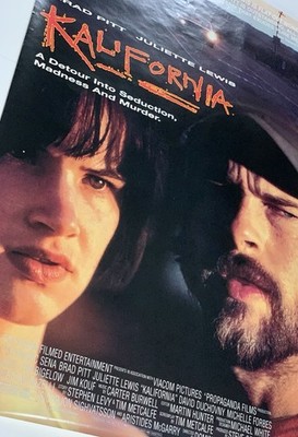 26 x39  Kalifornia 1993 Promo Movie Theatre Poster Brad Pitt Juliette Lewis