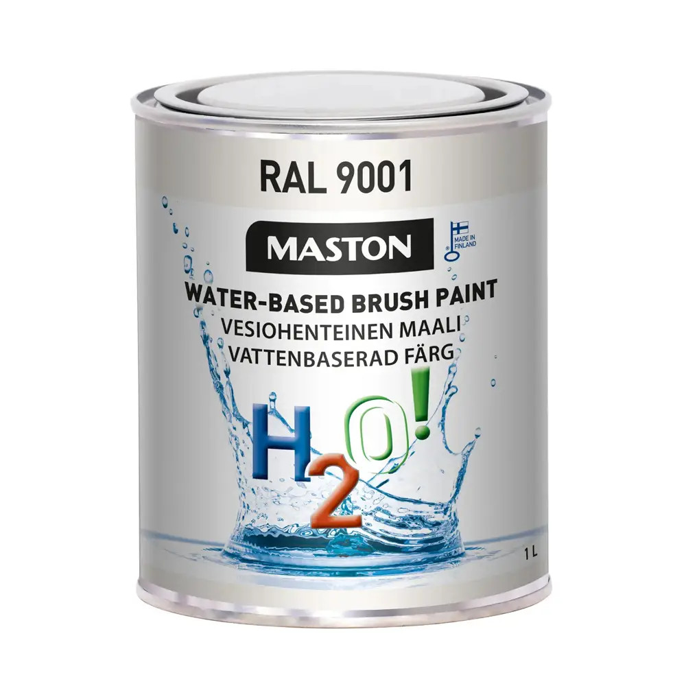 Maston Paint H2O! RAL9001 Cream Gloss 1L