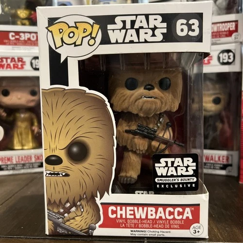Funko Pop! Star Wars Chewbacca #63 Flocked Smuggler's Bounty Exclusive Figure