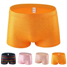 Breathable Boxer Shorts for Men in Stylish Bronzing Design Comfortable Fit