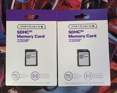 Brand New-Sealed (2 pack)  Infinitive SDHC Memory Card 32GB