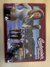 Budweiser Budvar Blechschild 30x21 Cm Metallschild Vintage Retro Reklame Bier