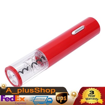 Electric Wine Opener, Automatic Cordless Wine Bottle Opener w/Foil Cutter Red