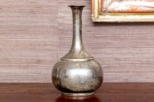 An Antique Sterling Silver Vase, Marked