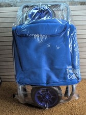 Trolley Dolly Blue Foldable Shopping cart for Groceries with Wheels and Remov...