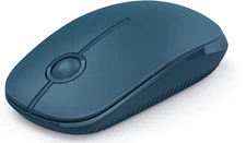 VssoPlor Wireless Mouse, 2.4G Slim Portable Computer Laptop Mouse- SAPPHIRE BLUE