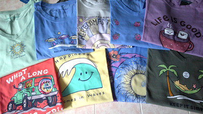 Women's LIFE IS GOOD Spring s/s Crusher Tees....M,L,XL