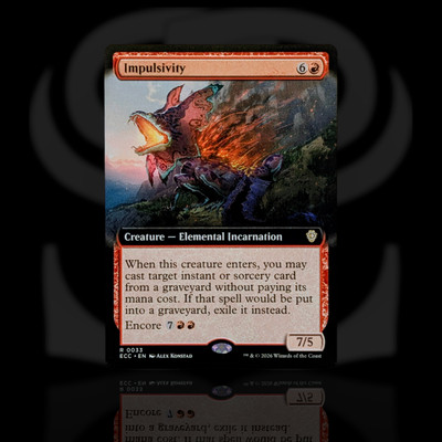 Impulsivity ~Borderless~ Rare Elemental Incarnation ~ Commander: Lorwyn Eclipsed