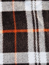 vintage tartan plaid throw blanket brown orange stadium picnic travel 60 x 40 in