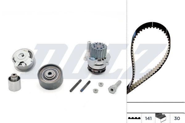 Wasserpumpe Plus Zahnriemensatz Dolz KD048 FÜR Audi Seat Skoda VW-image