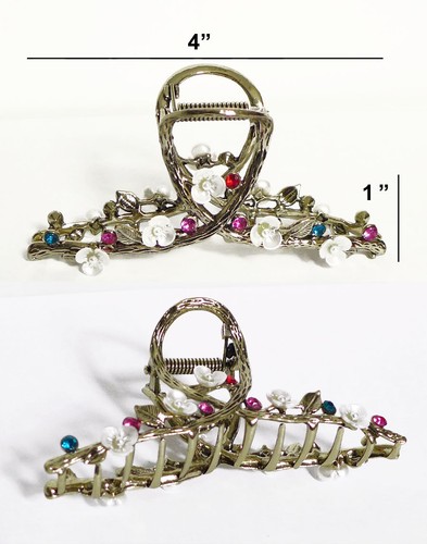 Woman Girl Large Metal Crystal Hair Dragon Butterfly Claw Clip Pin Accessiries - Picture 9 of 15