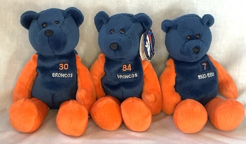 LOT of 3 Vintage Limited Treasures Bears Denver Broncos Elway Davis Sharpe NFL
