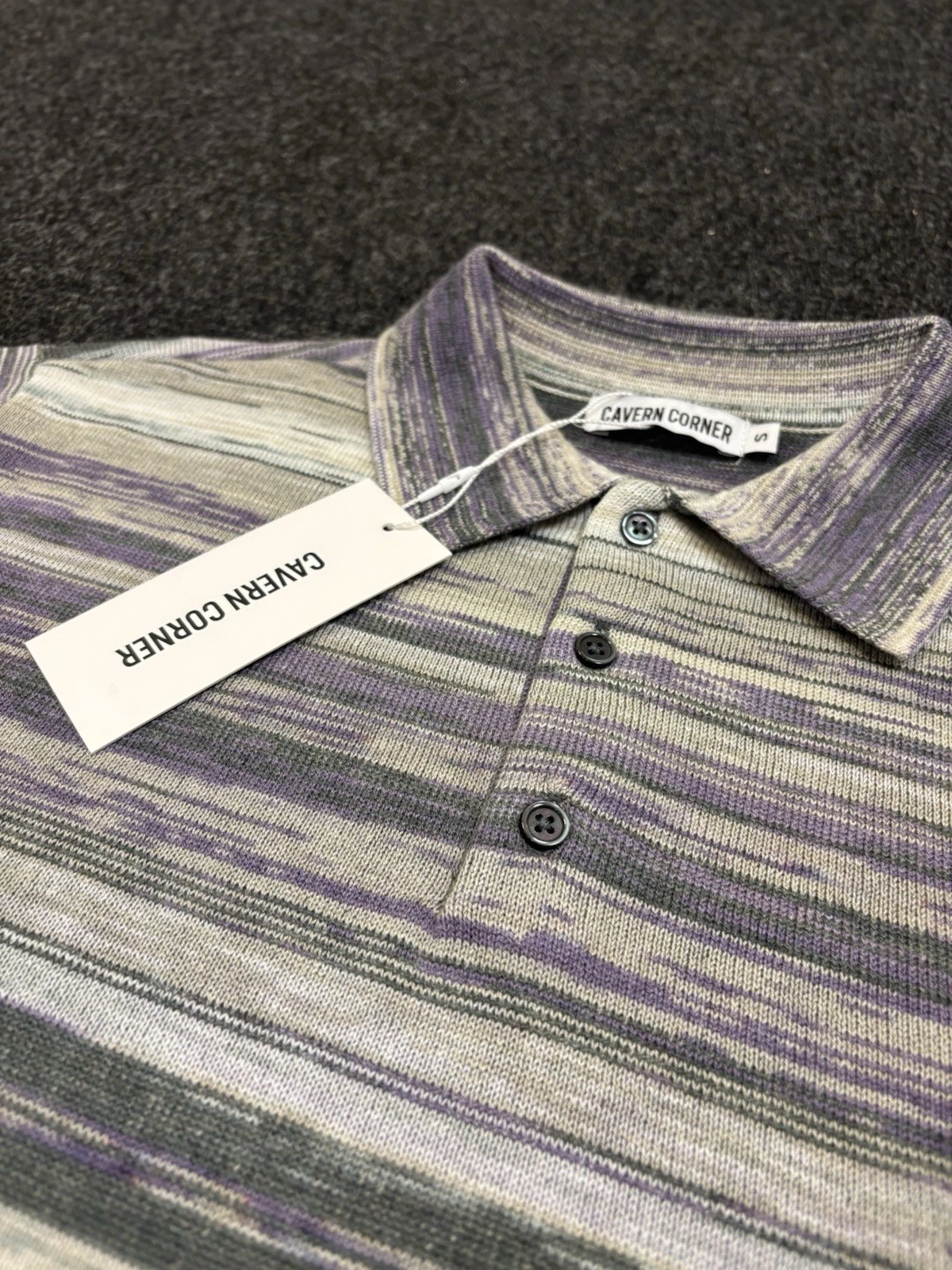 Cavern Corner Polo Shirt Luxury Quality Size Medium Men’s Short Sleeve Purple
