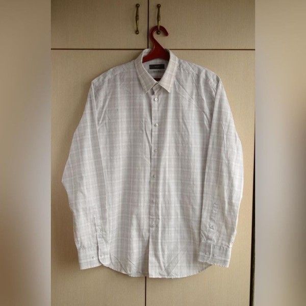 Men RILEY Shirt White Cotton 40 /L / 48