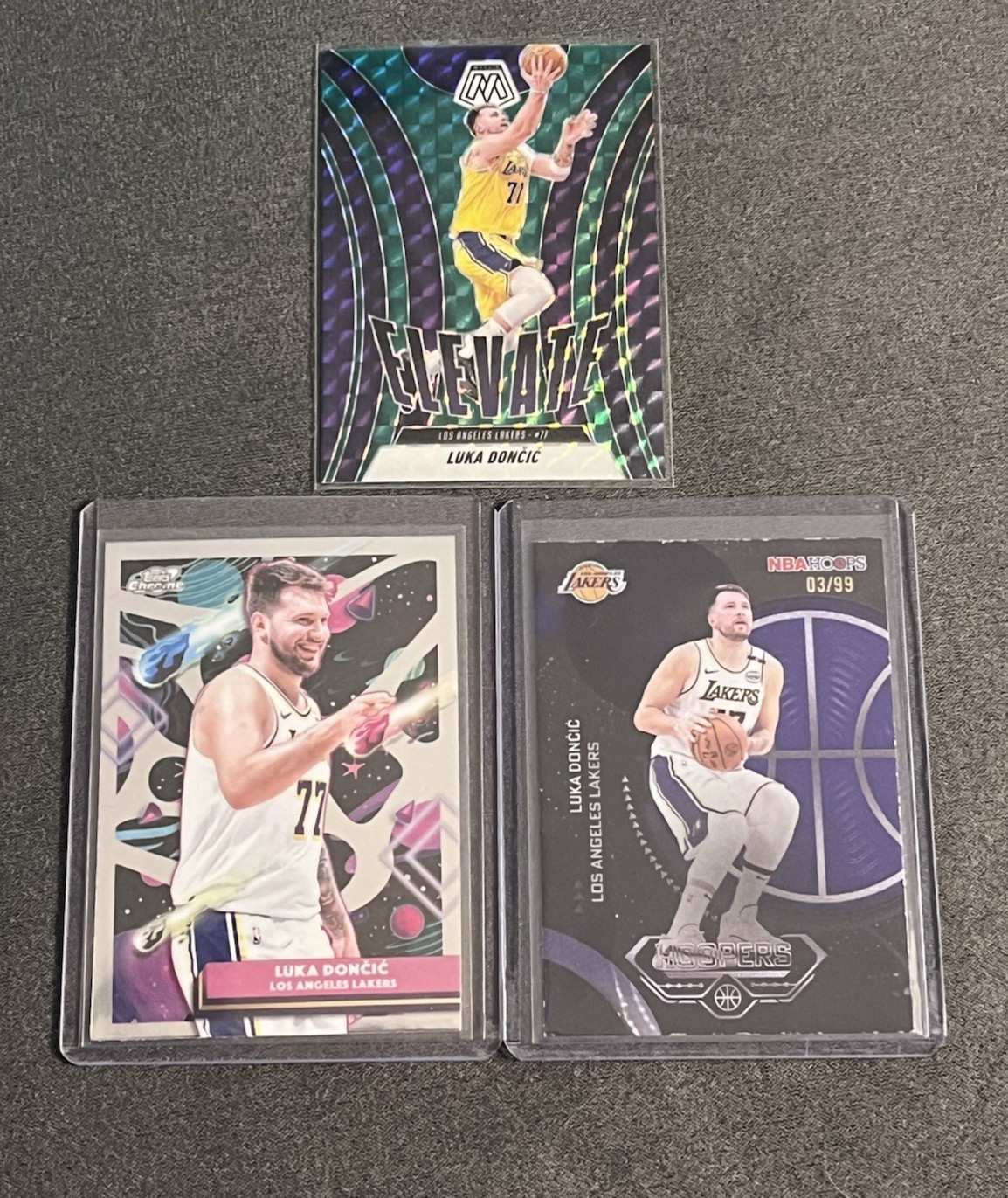 Lakers Card Lot LeBron Luka Bronny Magic Shaq - Auto SSP #d Prizm Topps Donruss view 4