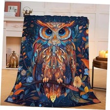 Blankets Throw Blanket Soft Warm Cozy Fuzzy Plush Throw Blanket 50"x40" Owl