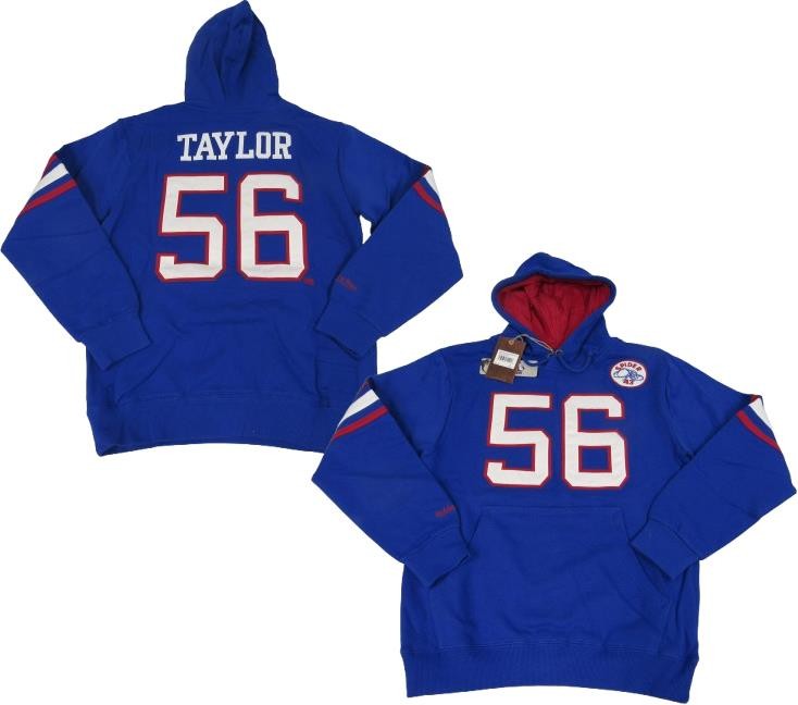 New Lawrence Taylor #56 Giants Mens Sizes Mitchell & Ness Jersey Hoodie $125