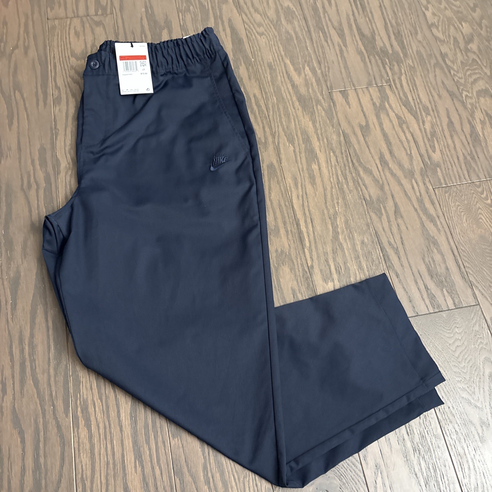 Nike Sportswear Woven Unlined Pants Mens Large Navy Tapered Leg HJ1997-451 NWT