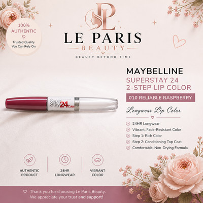 Maybelline 010 Reliable Raspberry SuperStay 24 2-Step Lip Color Lipstick RARE