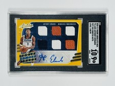 2020 PANINI ABSOLUTE ANTHONY EDWARDS TOOLS OF THE TRADE 6 SWATCH AUTO /99 SGC 9