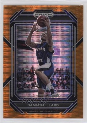 2023-24 Panini Prizm Draft Picks Orange Pulsar /49 Damian Lillard #89 0b4t