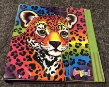 Vintage 90s Lisa Frank Hunter Leopard Fantastic World Trifold Binder Keeper