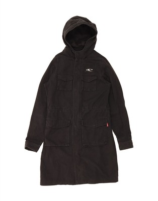 O'NEILL Herren Mantel mit Kapuze UK 36 Small schwarz Baumwolle DQ13