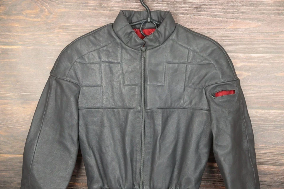 DAINESE Gray Leather Motorcycle Racing Pants Jacket Suits Size 42 - Image 2 of 4