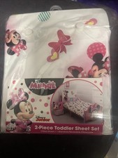 Disney Junior Minnie Mouse 2 Piece Toddler Fitted Sheet Set